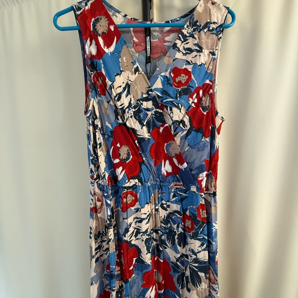 Anthropologie Sleeveless Ruffle Wrap Dress